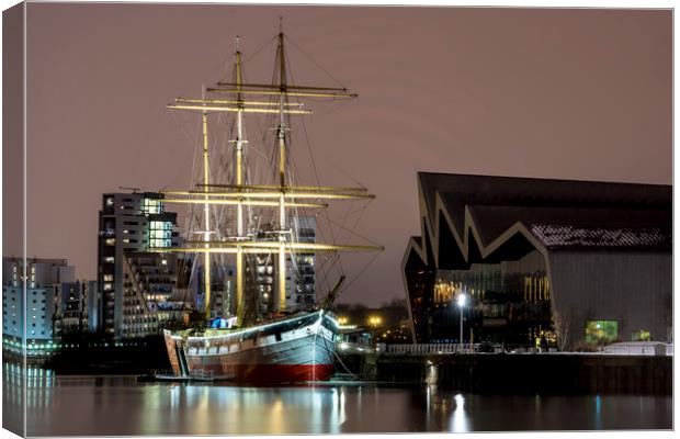 The Tall Ship at Glasgow Harbour Canvas Print by Sam Smith
