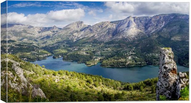 Guadalest Lake Canvas Print by Sam Smith