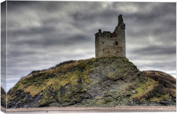 Greenan Castle HDR Canvas Print by Sam Smith