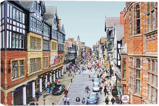 Foregate Street Chester Canvas Print by Ian Tomkinson