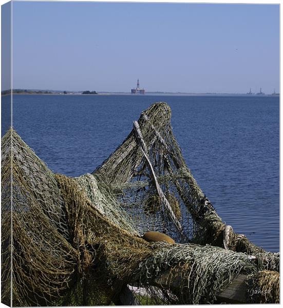 Cromarty Nets View Canvas Print by james sanderson
