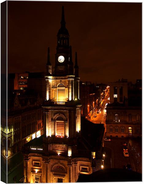 Glasgow Nightlights Canvas Print by james sanderson