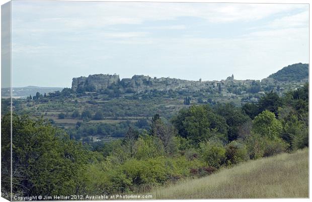 Saignon Canvas Print by Jim Hellier