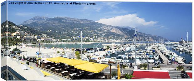 Menton Cot D Azur Canvas Print by Jim Hellier