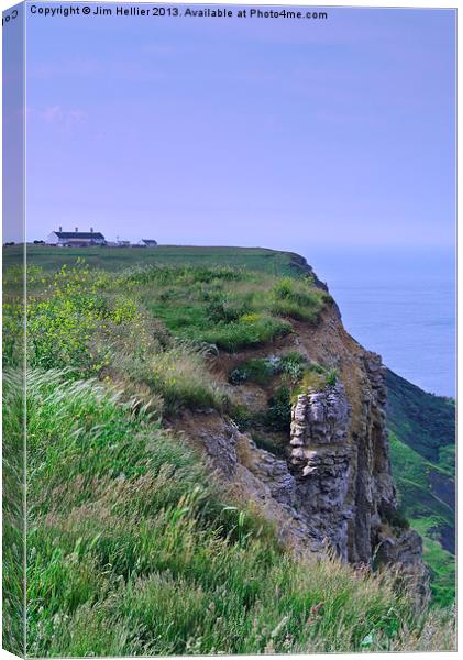 St Aldhelms Head Canvas Print by Jim Hellier