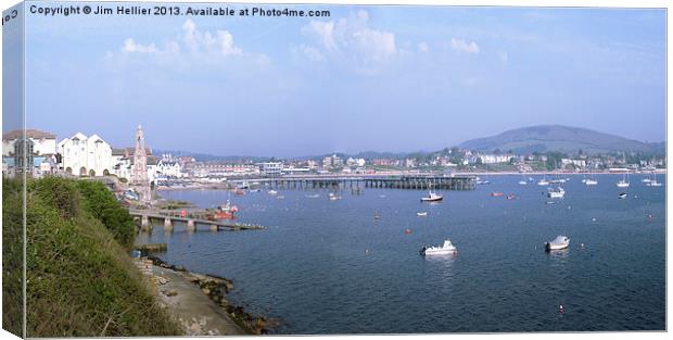 Swanage Bay Canvas Print by Jim Hellier