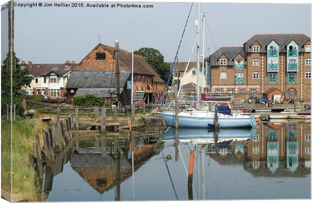 Eling tidy mill  Canvas Print by Jim Hellier