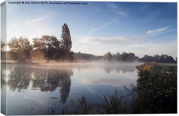  River Thames at Mapledurham Canvas Print by Jim Hellier