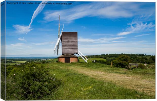 Post Windmill at Brill Canvas Print by Jim Hellier