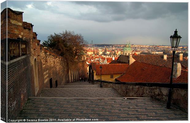The Steps to Prague Castle Canvas Print by Serena Bowles