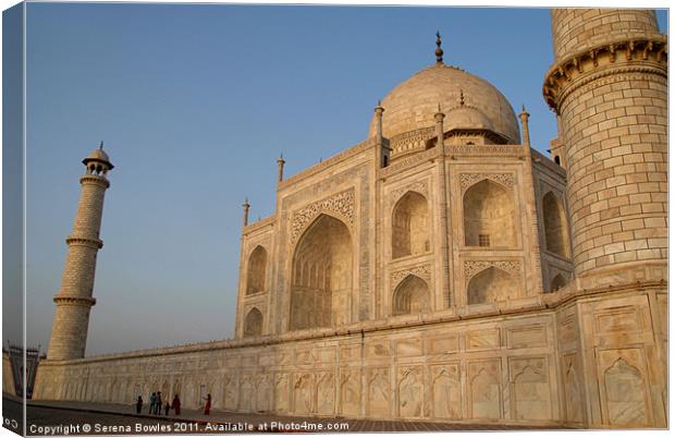 Taj Mahal in Perspective, Agra, India Canvas Print by Serena Bowles