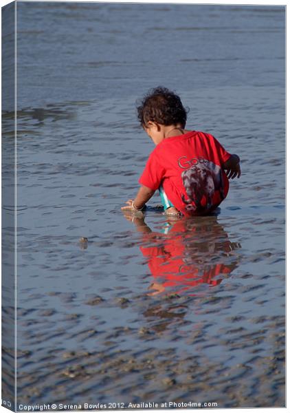 Baby in Red Goa T-Shirt Palolem Canvas Print by Serena Bowles