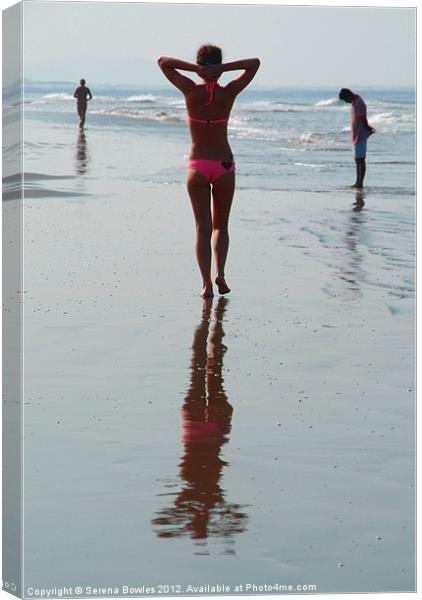 Along the Shoreline Arambol Canvas Print by Serena Bowles