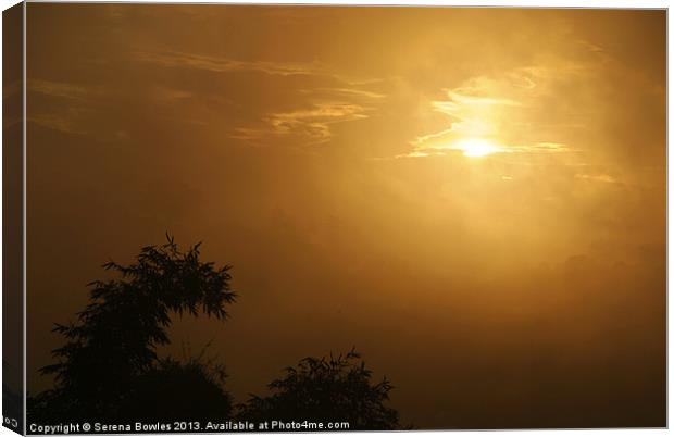 Golden Dawn in Nepal Canvas Print by Serena Bowles