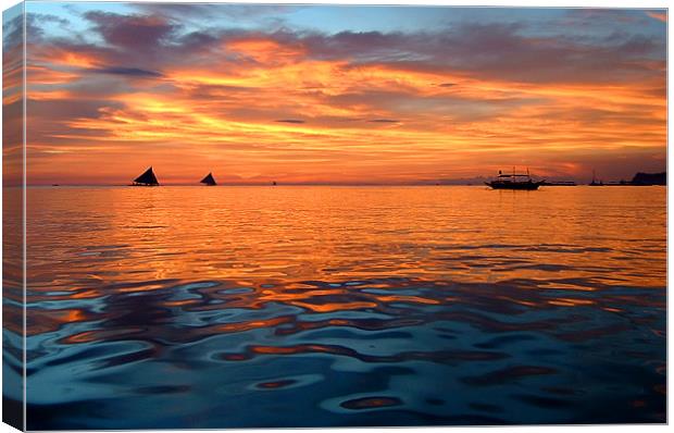 Beautiful Boracay Sunset Canvas Print by Serena Bowles