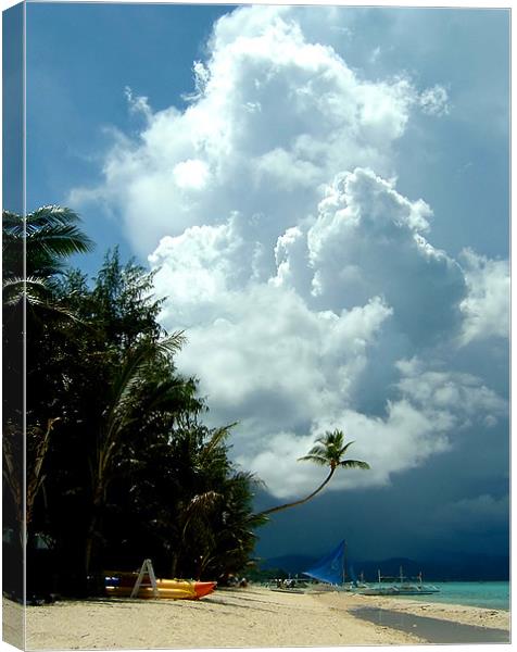 Sun, Sea and Storm Clouds Canvas Print by Serena Bowles