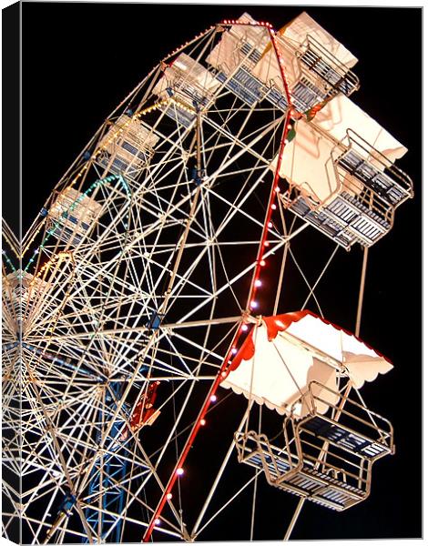 Big Wheel at Night . . . Childrens Delight Canvas Print by Serena Bowles