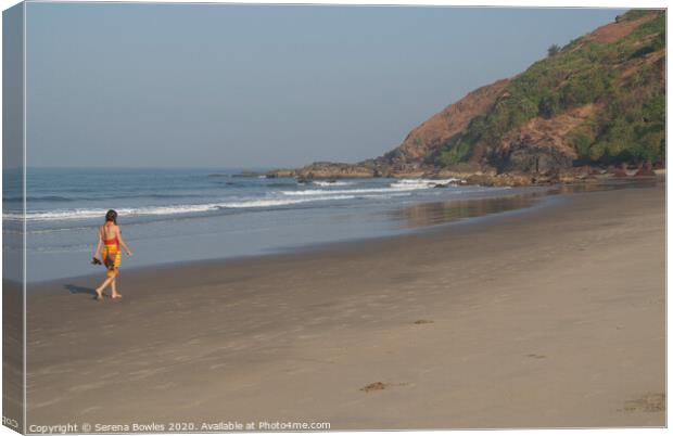 Paliem Beach Arambol Canvas Print by Serena Bowles