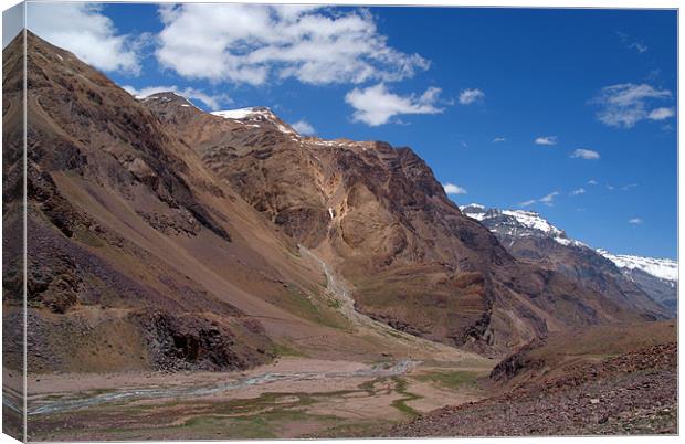 Scenery in Spiti Valley Canvas Print by Serena Bowles
