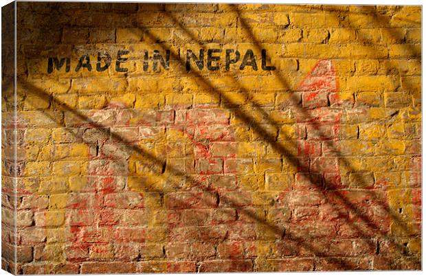 Made in Nepal on Wall Canvas Print by Serena Bowles