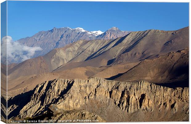 Scenery from Road to Jomsom Canvas Print by Serena Bowles