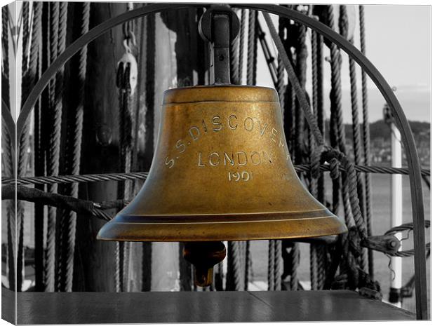 Bell on SS Discovery Canvas Print by Mark Malaczynski