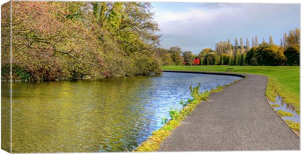 Riverside Woodmill Canvas Print by Louise Godwin