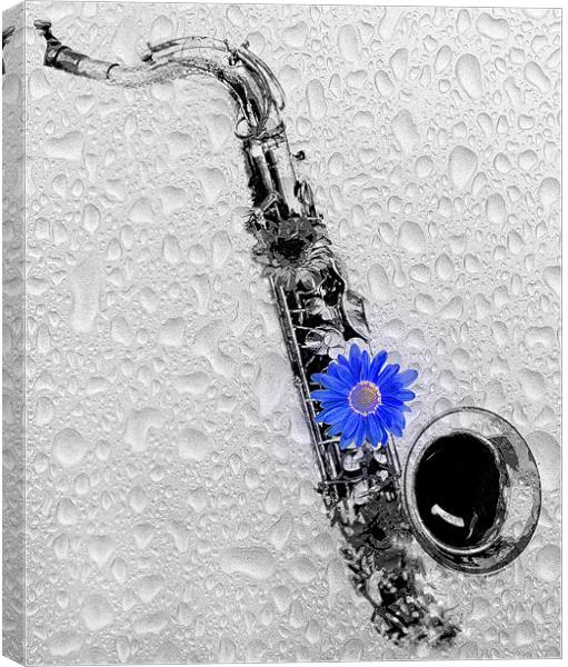 Playin The Blues Canvas Print by Louise Godwin