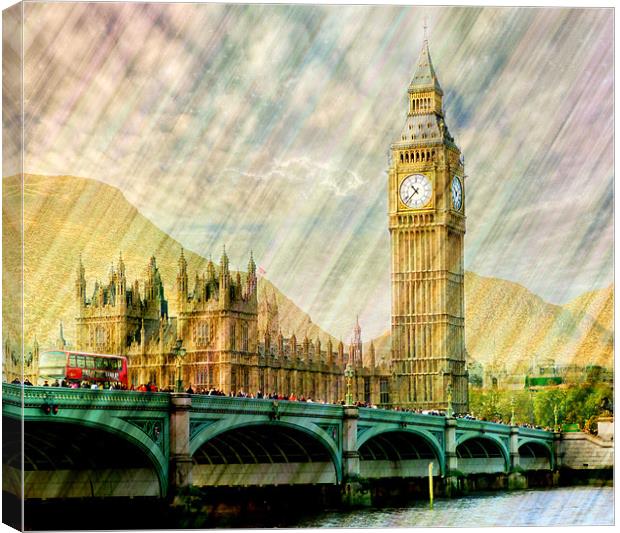 Abstract Big Ben Canvas Print by Louise Godwin