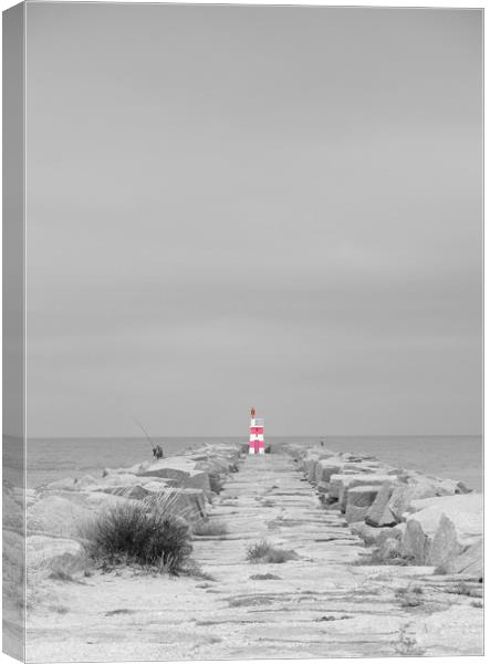 Candy Lighthouse Canvas Print by Louise Godwin