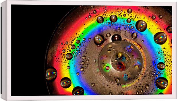 CD Rainbow Canvas Print by Louise Godwin