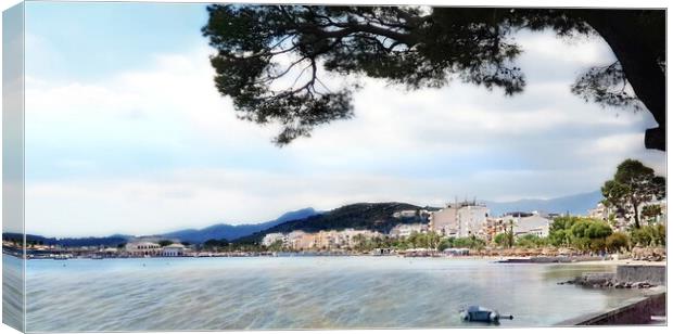 Puerto Pollensa Dreaming Canvas Print by Louise Godwin