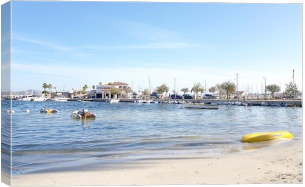 Puerto Pollensa Mallorca Canvas Print by Louise Godwin