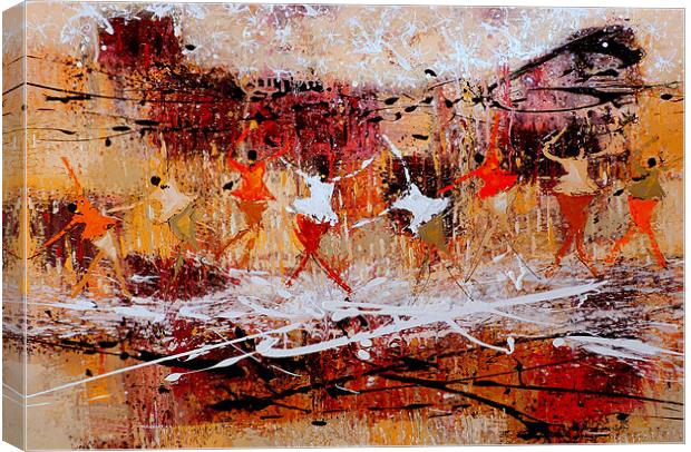 Abstract Spanish Dance Canvas Print by Louise Godwin