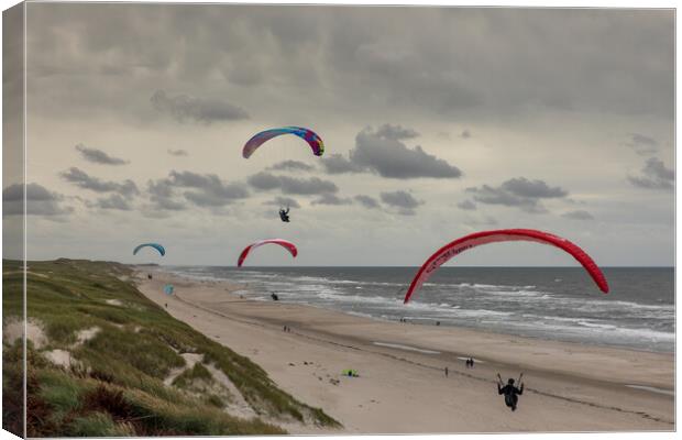 Dünensoaring bei Hvide Sande Canvas Print by Thomas Schaeffer