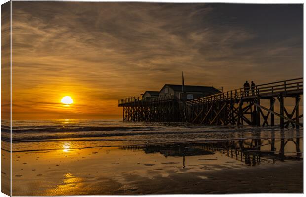 Sunset at Beachbar 54 Canvas Print by Thomas Schaeffer