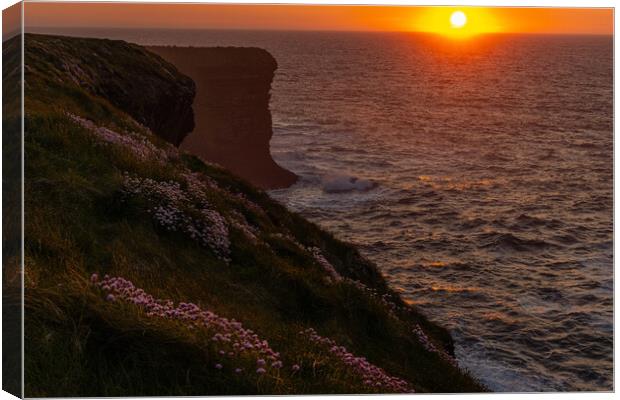 Sunset an den Kilkee Cliffs Canvas Print by Thomas Schaeffer