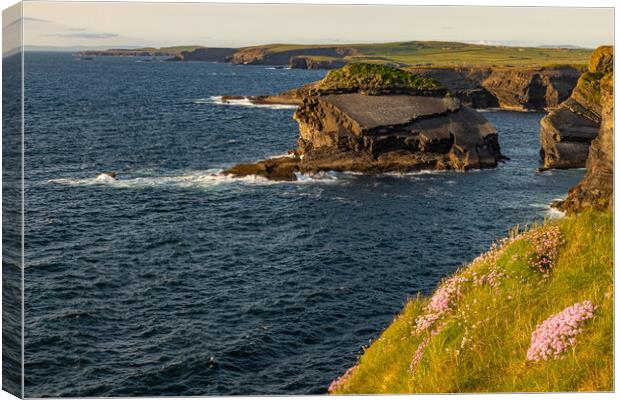 Kilkee Cliffs Sunset Canvas Print by Thomas Schaeffer