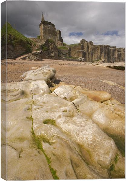 St.Andrews beach and castle Canvas Print by Thomas Schaeffer