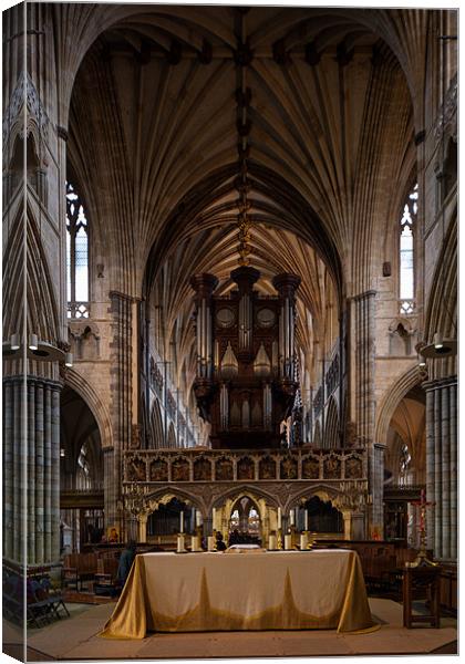 Exeter Cathedral Canvas Print by Thomas Schaeffer
