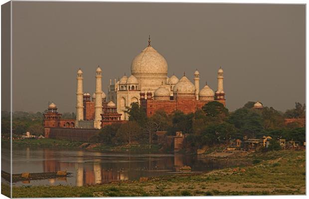 Taj Mahal sunset Canvas Print by Thomas Schaeffer