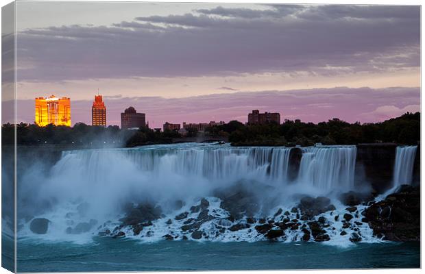 Niagara Falls sunset Canvas Print by Thomas Schaeffer