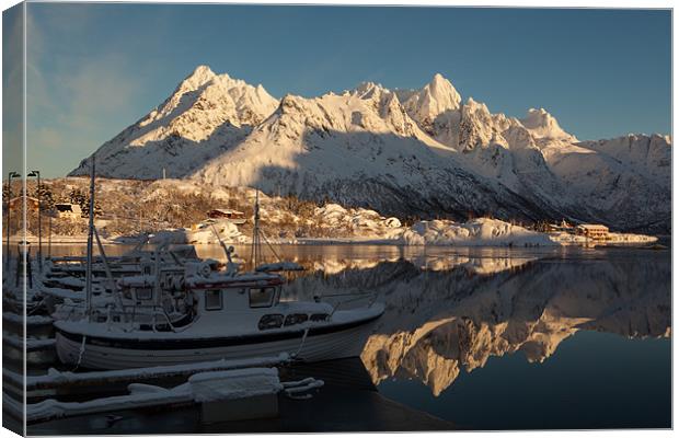 Austenesfjord with boats Canvas Print by Thomas Schaeffer