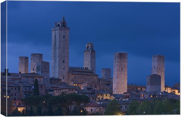 San Gimignano @ night Canvas Print by Thomas Schaeffer