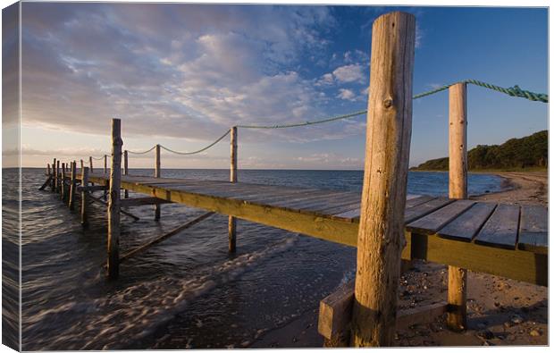 Pier at sunset Canvas Print by Thomas Schaeffer