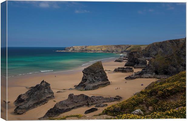 Bedruthan Steps Canvas Print by Thomas Schaeffer