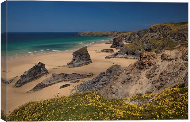 Bedruthan Steps Canvas Print by Thomas Schaeffer