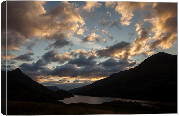 Sunset at Loch Leven Canvas Print by Thomas Schaeffer