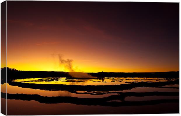 Firehole Lake Drive Canvas Print by Thomas Schaeffer