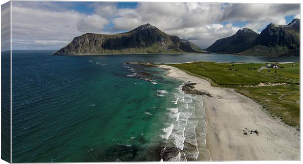 Beach at Flakstad Canvas Print by Thomas Schaeffer